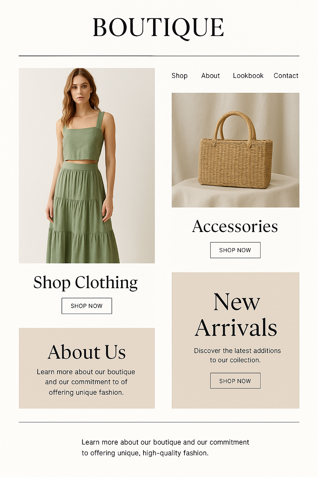 Boutique fashion website example C