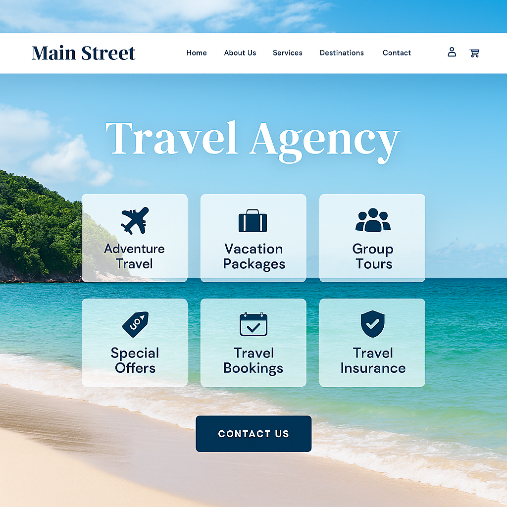 Travel Agency website example B