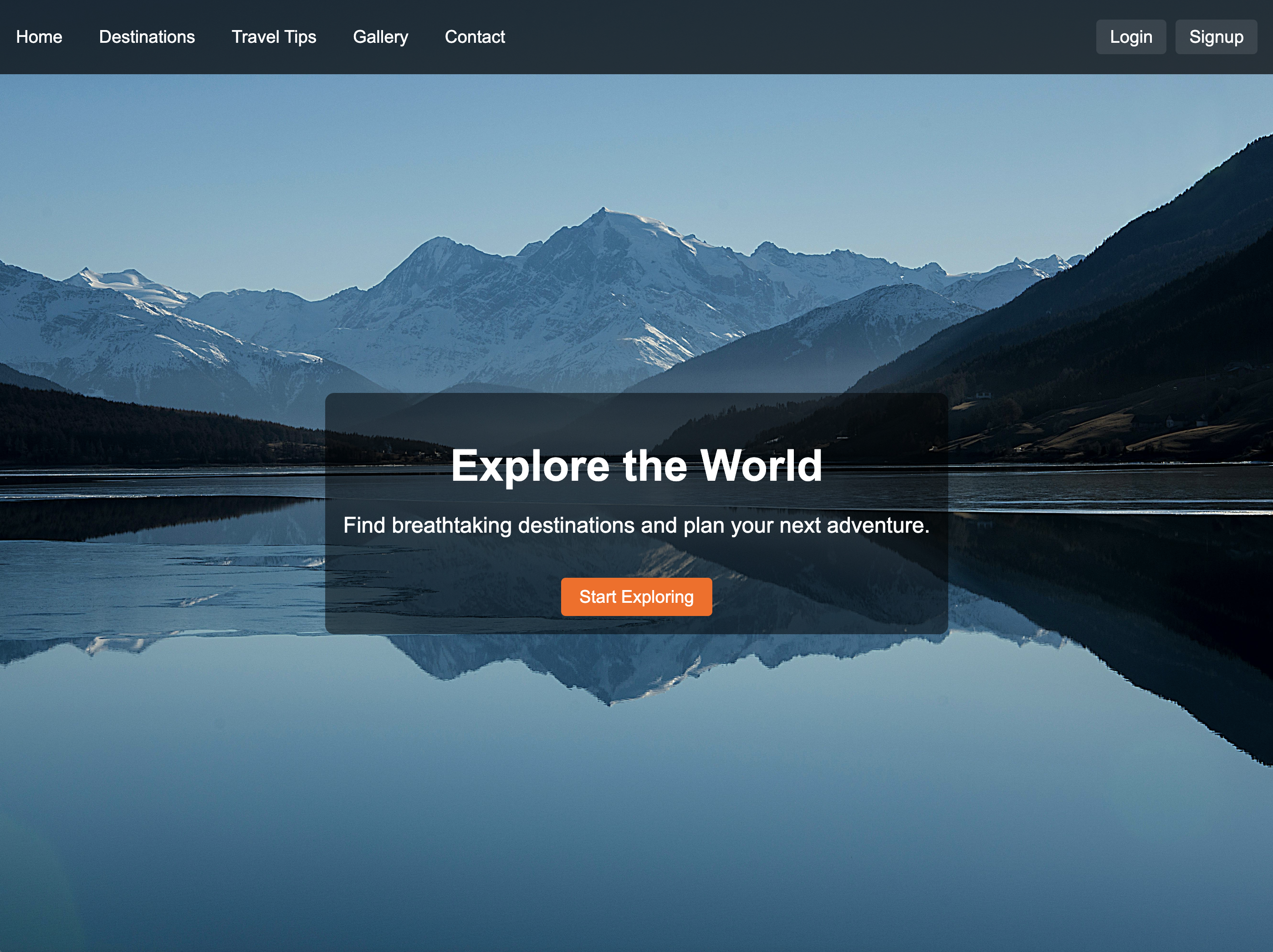 Travel Planner website example C